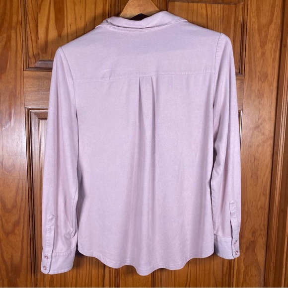 Chico's Baby Pink Casual Button Down Shirt Relaxed Fit Chico’s Size 0 - Picture 7 of 7